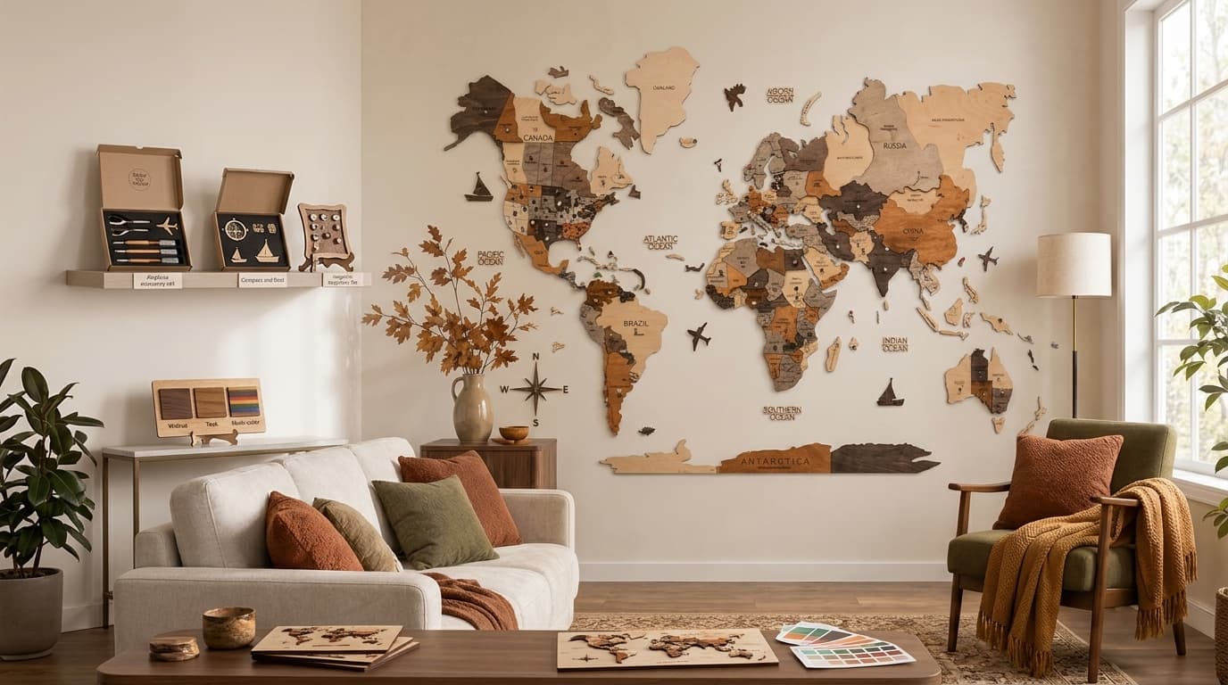 How to Choose the Perfect 3D Wooden World Map for Your Home